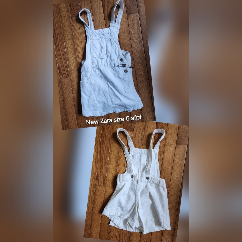 Zara Kids Cream Overalls